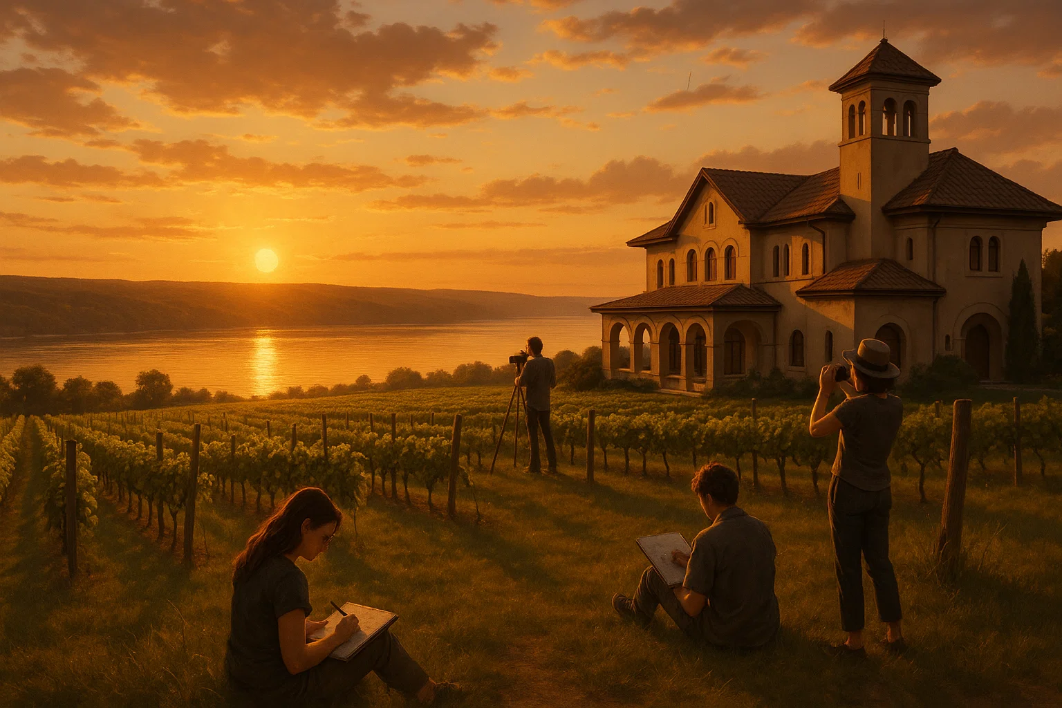 Finger Lakes vineyards at sunset showcasing the artistry and sustainability that earned the 2025 Wine Region of the Year title.