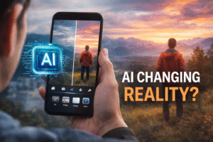 Smartphone camera using AI to automatically edit photos and enhance reality
